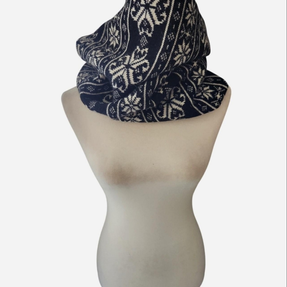 NWT Alice Hannah Jacquard Fair Isle Wool Knit Snood Neck Warmer Scarf Gaiter